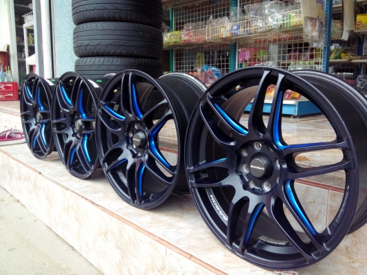 wed sport 17 4/100/114.3et45กว้าง7.5ทั้ง4วงงานเดิมๆสีเดิมไม่มีซ่อม มีรอยวงเดียวนิดๆ ราคาเบาๆ7500