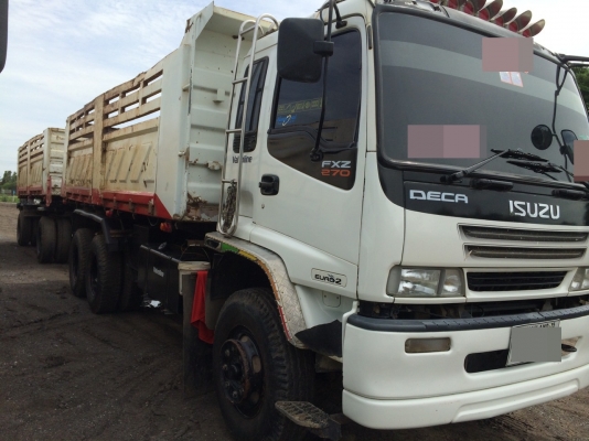 ขายด่วนรถบรรทุกสิบล้อดั้ม อีซูซุ ดร้าก้า 270แรง พร้อมลูกพ่วง 2เพลา สภาพพร้อมใช้งาน