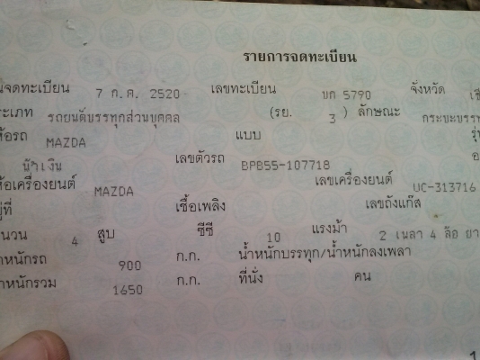 ขาย mazda 1000 สภาพเดิมๆๆตามการใช้งาน