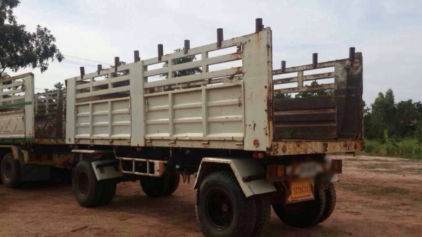 ขายรถพ่วงสิบล้อดัมพ์ HINO 3M เครื่องเดิม 240 แรง เกียร์เดิม ปี 39 กระบะดัมพ์แม่ลูก ลูก 2 เพลา