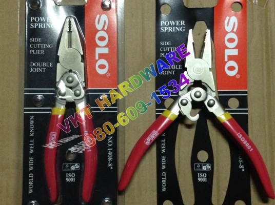 คีมปากจระเข้ รุ่นเพาเวอร์สปริง (CR-V)  SOLO No. 1408-8&rdquo;