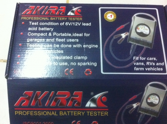 เครื่องตรวจเช็ดสภาพแบตเตอรี่ เข็ดคุณภาพของแบตว่าอยู่ในสภาพไหน เข็มจะขึ้นบอกการวัดเป็นแทบสีแล้วแต่ขนาดของแบตเตอรี ใช้ได้กับแบตเตอร๊่ขนาด 6 และ12 V.