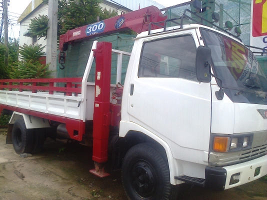 หกล้อ HiNo-FB-พร้อมเครนUNIC3ตัน พร้อมใช้งาน ทะเบียนชุดโอนพร้อม