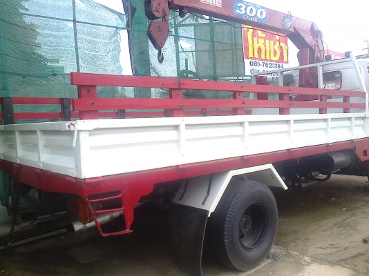 หกล้อ HiNo-FB-พร้อมเครนUNIC3ตัน พร้อมใช้งาน ทะเบียนชุดโอนพร้อม