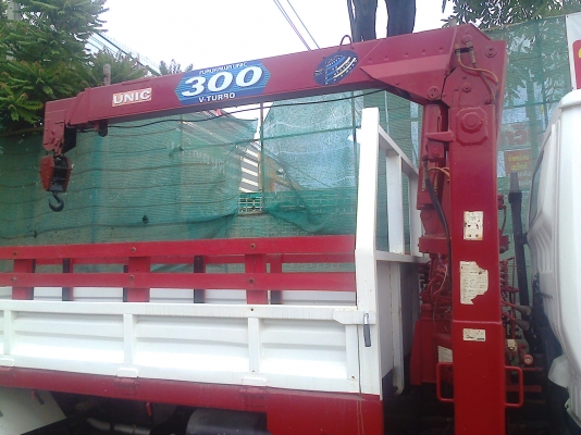 หกล้อ HiNo-FB-พร้อมเครนUNIC3ตัน พร้อมใช้งาน ทะเบียนชุดโอนพร้อม