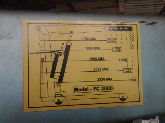 ขายเครนยกเครื่อง 2ตัน ขนาดใหญ่แข็งแรง สภาพเหมือนใหม่ ใช้งานน้อยมากครับ ขาย 25000 บาท
