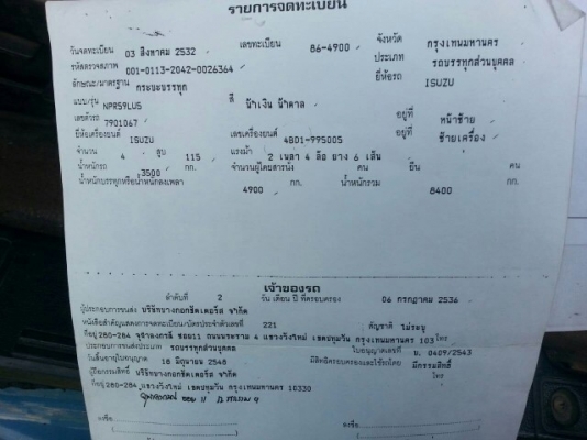 ขายISUZU NPR115แรง เครื่องดีปี32 แคชซีสวย ยางใหม่6เส้น ยาว4.30เมตร สภาพพร้อมใช้งาน เอกสารพร้อมโอน สนใจโทร 090-8588220คุณนะ หรือ www.truck.in.th/498