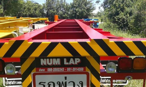 รถเทรลเลอร์นำลาภ  มงคลสยาม หางก้างปลา  40  ฟุต 2  เพลา   NUM  LAP  ใหม่ ผ่อน 8,000