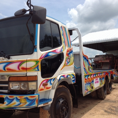 เทเลอร์ขึ้นแมคโค200ขึ้นรถเกี่ยวข้าว Fn517  เครื่อง6d16 190hp