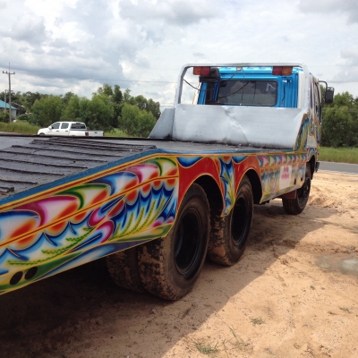 เทเลอร์ขึ้นแมคโค200ขึ้นรถเกี่ยวข้าว Fn517  เครื่อง6d16 190hp