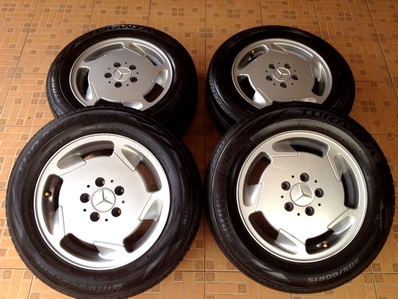 -----ขายแล้ว----แม็กซ์ BENZ15นิ้วรุ่นใบพัด ยาง 205 60 15 Brigestone 10-11 ตจว ส่งได้ครับ