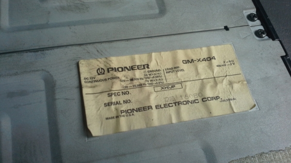 Pioneer 4ch รุ่น GM-X404 Made in USA Pioneer 4ch รุ่น GM-X404 Made in USA