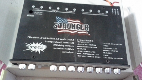 ขายปรีแอมป์ สตรองเกอร์สภาพ100\% 8แบนด์ เสียงดีเบสแน่นกลางใสๆราคาถูกด่วน1150-พร้อมส่ง ทักได้คร้าบ081-7915677