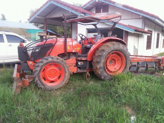 รถไถนา KUBOTA M7040 -70แรงม้า ปี48 มีผาน5+ดันหน้าเล่มทะเบียน