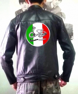 !!ขายเสื้อหนังคอจีนแขนซิบมีสีดำ/น้ำตาล ชายหญิงของใหมครับ