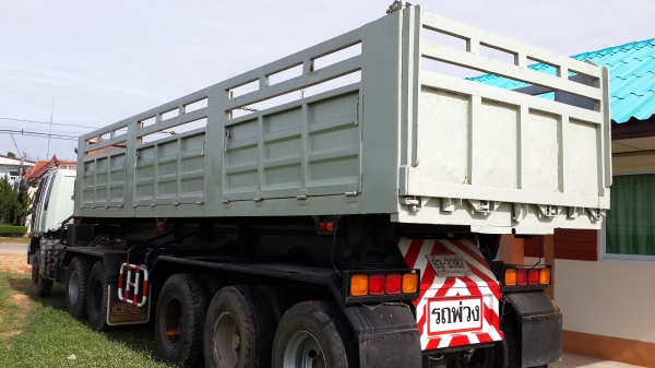 ขายด่วน HINO FM3M240แรง หัวลากหางดั้ม8.5ม.สามเพลาสภาพพร้อมใช้โทร0843923995