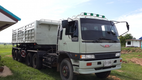 ขายด่วน HINO FM3M240แรง หัวลากหางดั้ม8.5ม.สามเพลาสภาพพร้อมใช้โทร0843923995
