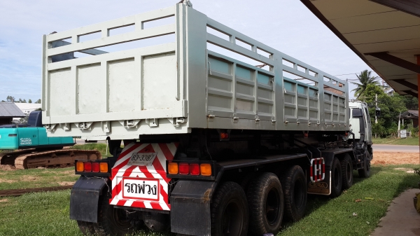 ขายด่วน HINO FM3M240แรง หัวลากหางดั้ม8.5ม.สามเพลาสภาพพร้อมใช้โทร0843923995