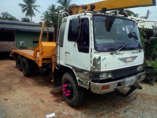 ขายรถสิบล้อเทเลอร์ HINO SUMO 226 เครื่อง EM100-220 แรง 2 เพลา ติดเครน 2.5 ตัน(ต้องซ่อม) ทะเบียนพร้อม