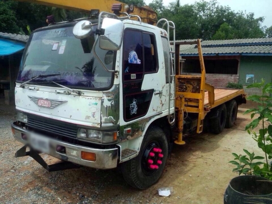 ขายรถสิบล้อเทเลอร์ HINO SUMO 226 เครื่อง EM100-220 แรง 2 เพลา ติดเครน 2.5 ตัน(ต้องซ่อม) ทะเบียนพร้อม