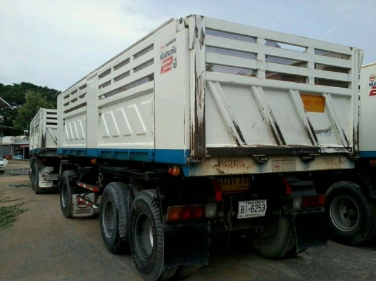 ***ขายแล้วครับขอบคุณ Truck2hand ขาย22ล้อพ่วงดั้มแม่ลูก สวยๆ HINO MEGA SERIE500 330 ปี54 FM1ANKD AO9C-330HP เครื่องเดิมเกียร์เดิม แห้งจัด แรงจริง ไม่มีเยิ้ม ช่วงล่างเดิมคัสซีสวยเดิมๆไม่มีบวม กระบะดั้มเหล็ก SMM สภาพสวย พื้นสวยข้างสวยไม่มีโก่งไม่มีบวม ดั้มดี