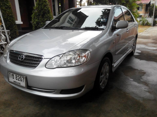 Toyota Corolla Altis 1.6 E ปี 2004 เกียร์ ธรรมดา สภาพสวย กุญแจ 2 ดอก มี Bookservice  ล๊อคเทค 3 ชั้น