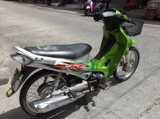 Wave 125 r ปี 50 กุญแจใหญ่ สีเขียว เทา รถบ้าน เครื่องเดิมๆ มีเล่ม