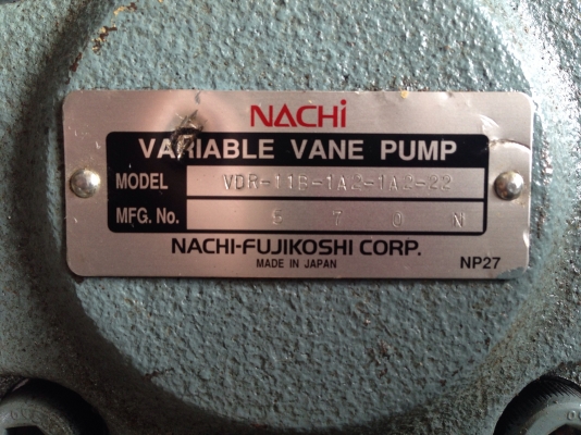 ขายหัวปั้มน้ำมันไฮโดรลิค Vane pump Nachi made in Japan สภาพสวยมาก พร้อมใช้งาน มี 4 ชุดครับ
