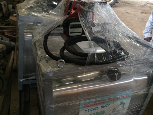 ขายถังน้ำมัน 430 ลิตร พร้อมหัวจ่าย ใช่แบตเตอรี่  ของใหม่