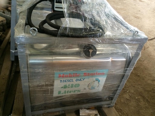 ขายถังน้ำมัน 430 ลิตร พร้อมหัวจ่าย ใช่แบตเตอรี่  ของใหม่