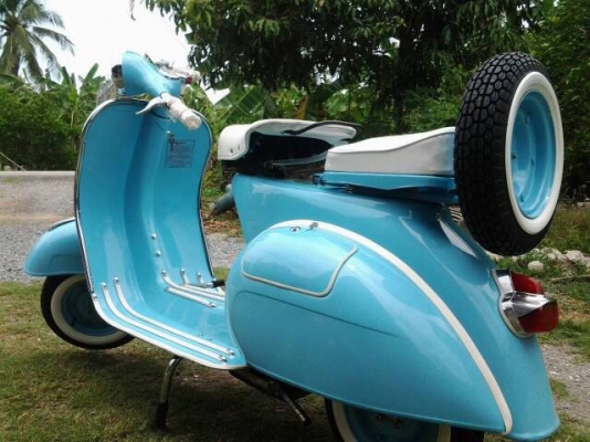ขาย vespa 64 อินเดีย no book สีฟ้าสวยๆ ประกอบใหม่ทั้งคัน เครื่อง cdi ราคา 48500 บาท  รับเทรินทุกรุ่นครับ.