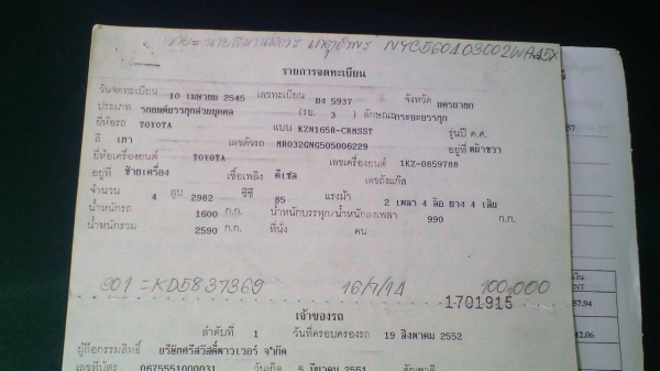 ไทเกอร์ 3000EFI 4WDเครื่อง3000cc