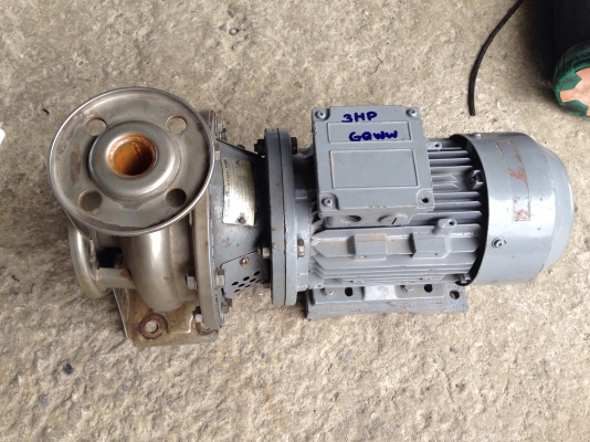 ขายปั้มน้ำหอยโข่งหัวสแตนเลส Kawamoto made in Japan ขนาดมอเตอร์ 3 HP. 380 V สภาพสวย พร้อมใช้งาน