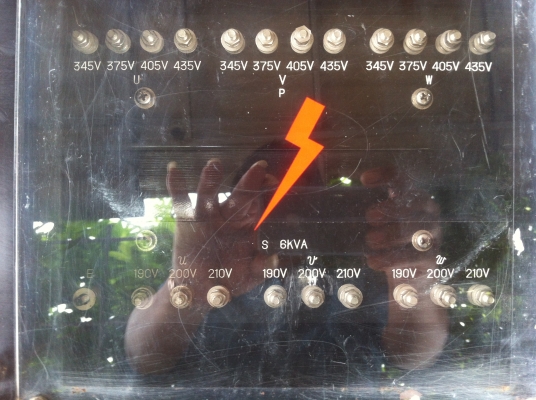 มอแปลงไฟ SG-608 ไฟเข้า 345-405 ไฟออก 190-201 ไฟ3เฟต