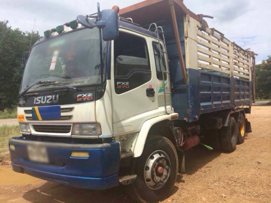 ขายรถพ่วงสิบล้อดัมพ์ ISUZU เครื่อง 270 แรง ปี 39 กระบะดัมพ์อู่เอสที ลูก 3 เพลา