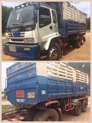 ขายรถพ่วงสิบล้อดัมพ์ ISUZU เครื่อง 270 แรง ปี 39 กระบะดัมพ์อู่เอสที ลูก 3 เพลา