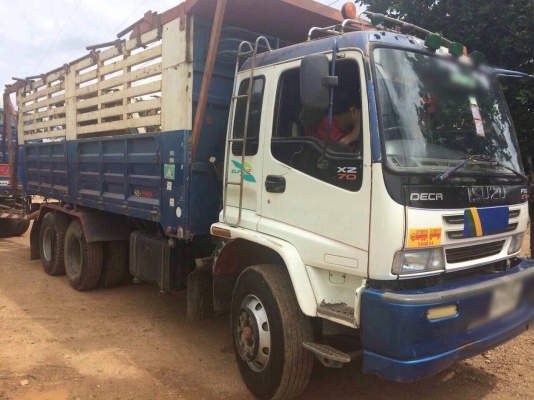 ขายรถพ่วงสิบล้อดัมพ์ ISUZU เครื่อง 270 แรง ปี 39 กระบะดัมพ์อู่เอสที ลูก 3 เพลา