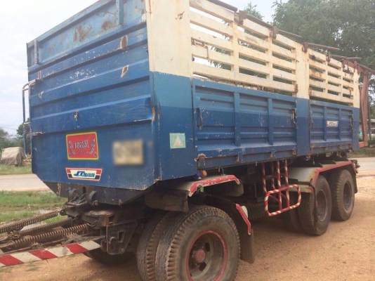 ขายรถพ่วงสิบล้อดัมพ์ ISUZU เครื่อง 270 แรง ปี 39 กระบะดัมพ์อู่เอสที ลูก 3 เพลา