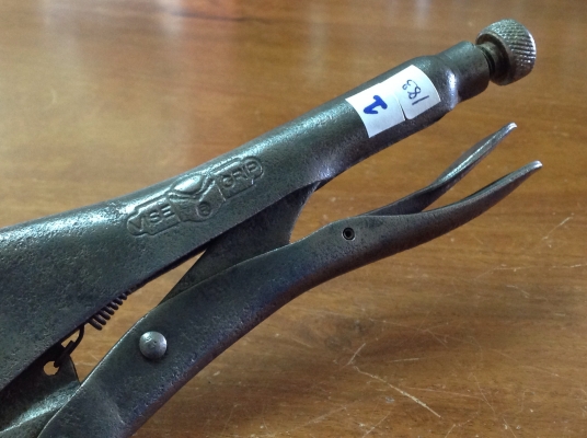 ขายคีมล็อค Petersen Vise Grip 10R โบราณยุคแรกๆ รุ่น 3 สามแถวหายาก