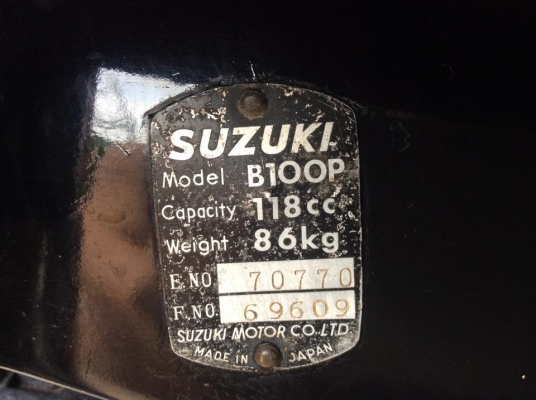 SUZUKI B100 มีเล่มทะเบียนสภาพเดิมๆหายากครับขายถูกๆ13800บาท