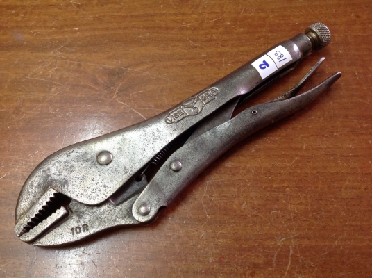 ขายคีมล็อค Petersen Vise Grip 10R โบราณยุคแรกๆ รุ่น 3 สามแถวหายาก