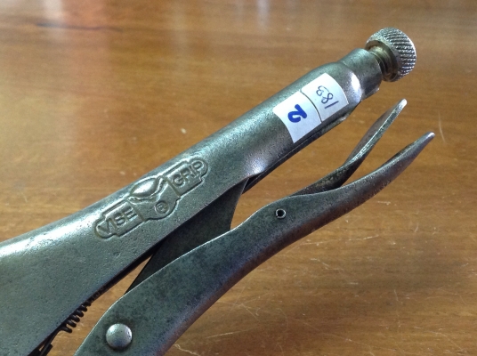 ขายคีมล็อค Petersen Vise Grip 10R โบราณยุคแรกๆ รุ่น 3 สามแถวหายาก