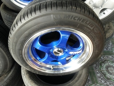 ขายล้อแม็ก W WORK ขอบ15/7.5 4รู100 พร้อมยาง 4 ล้อ