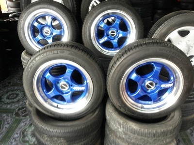 ขายล้อแม็ก W WORK ขอบ15/7.5 4รู100 พร้อมยาง 4 ล้อ