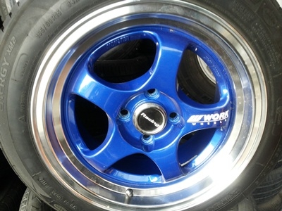 ขายล้อแม็ก W WORK ขอบ15/7.5 4รู100 พร้อมยาง 4 ล้อ