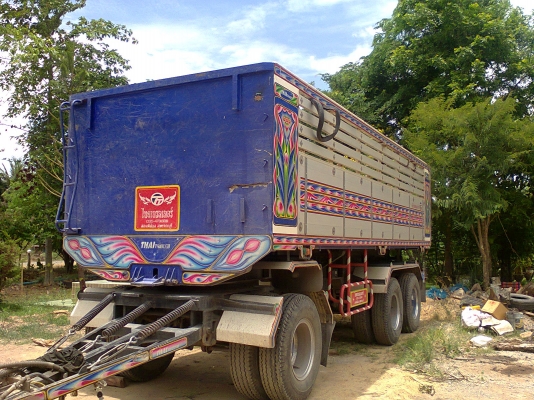 ลูกพ่วง 3 เพลา ดัมพ์ กระบะอลูมิเนียม