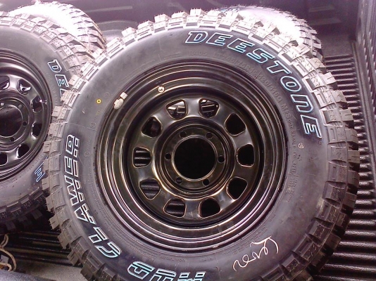 กะทะใหม่166รูออฟ-0พร้อมยางใหม่ดีสโตนดอกมัด24575R16MT กะทะใหม่166รูออฟ-0พร้อมยางใหม่ดีสโตนดอกมัด24575R16MT