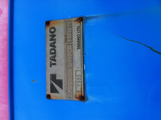 รถเครนมือสองนำเข้าจากญี่ปุ่น TADANO TR250M-5/-6