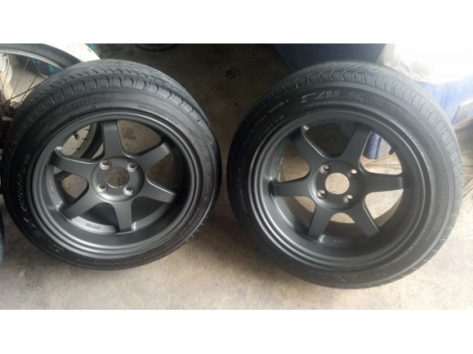 Te37 หน้า 7 หลัง 8 พร้อมยางฟอเก้นปลายปี 13 สภาพแจ่ม Te37 หน้า 7 หลัง 8 พร้อมยางฟอเก้นปลายปี 13 สภาพแจ่ม