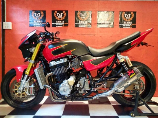 T&amp;T BIKE RAMA2ขายHONDA CB1300 ปี99 แต่งเต็มๆทั้งคันคับ งามแท้ มีทะเบียน กทม.เล่มเขียวครบ ราคา 97500